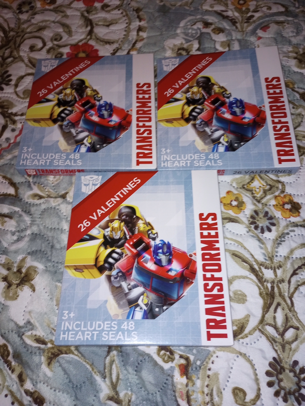 Kids Valentines Transformers 3 Packs new